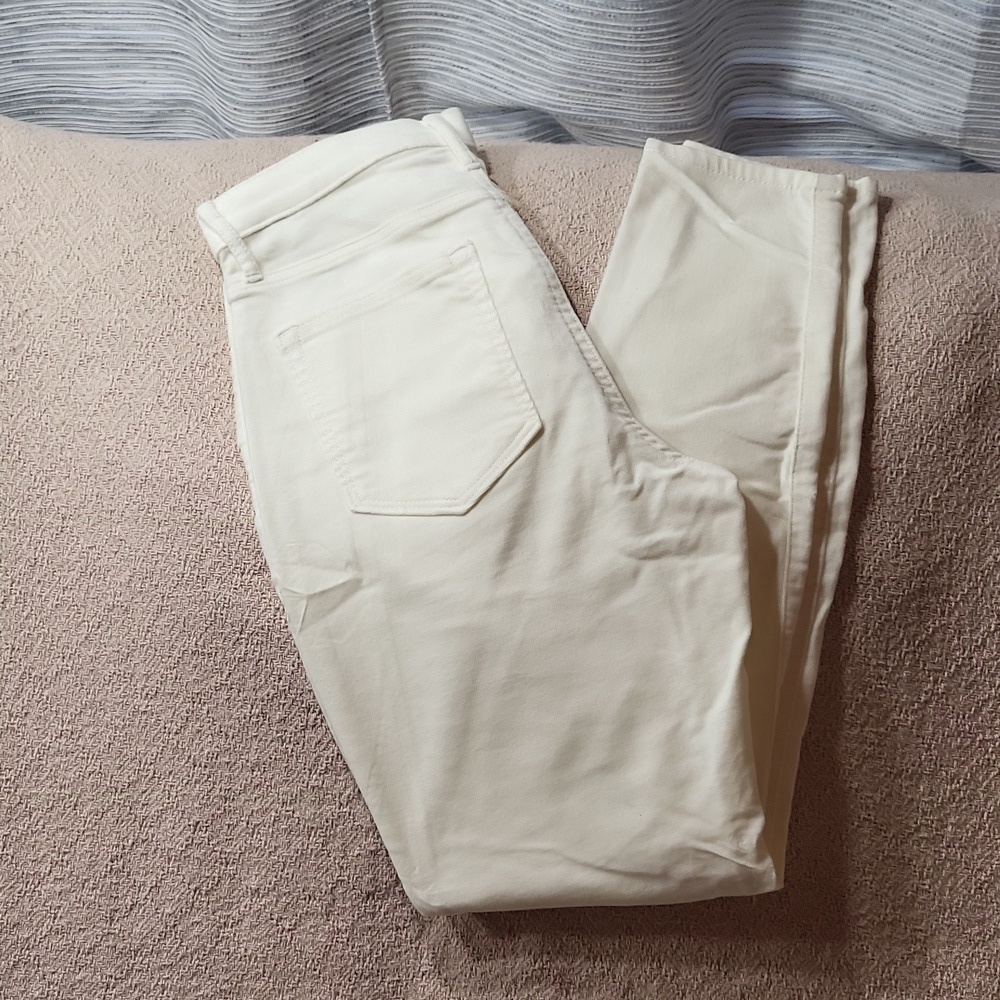 Banana Republic Cream Fine Corduroy High Rise Skinny Pants - Size 2